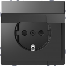D-Life Розетка с заземлением и крышкой Антрацит (MTN2310-6034)