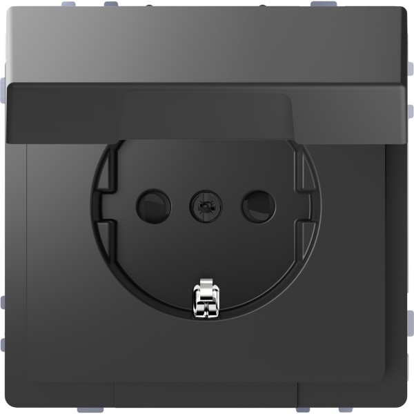 D-Life Розетка с заземлением и крышкой Антрацит (MTN2310-6034)