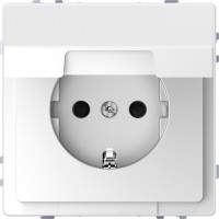 D-Life Розетка з заземленням і кришкою Білий лотос (MTN2310-6035)