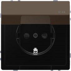D-Life Розетка с заземлением и крышкой IP44 Мокко (MTN2314-6052)