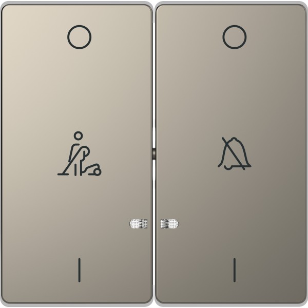 D-Life Клавиша 2-на LED дв/эт. Никель (MTN3429-6050)