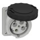 Розетка кутова 63А 3P+РE 480-500В IP67 (81285)