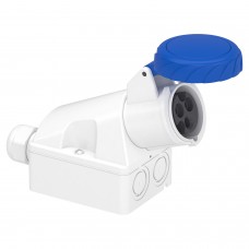 Розетка настінна короб 16А 2Р+Е 250В IP67 (83154)