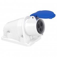 Розетка PRATIKA, кутова, настінна, 16A, 2P + E, 200-250 B AC, з'єднання гвинтами (PKF16W423)