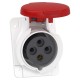 Розетка скрытой установки угловая 16А 3P+E IP44 380В (PKY16F434)