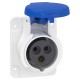 Розетка скрытой установки прямая 16А 2P+E IP44 100-130В (PKY16G423)