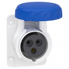 Розетка скрытой установки прямая быстрозажимная 16А 2P+E IP67 220В (PKY16G723)