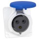 Розетка скрытой установки угловая 32А 2P+E IP44 250В (PKY32F423)