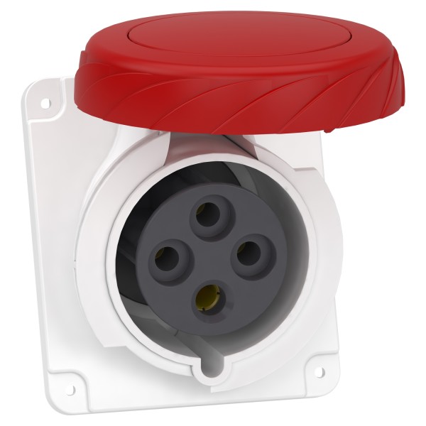 Розетка скрытой установки угловая 32А 3P+E IP67 380В (PKY32F734)