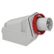 Вилка настенная винтовая 63А 3P+E IP67 380В (81582)