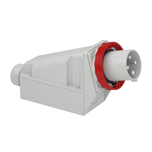 Вилка настенная винтовая 125А 3P+E IP67 380В (81594)