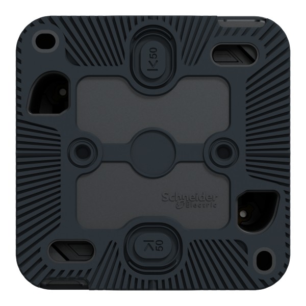 Двоклавішний перемикач IP55 Mureva Styl, сх.6+6, поверх. монтаж, чорний (MUR35022)