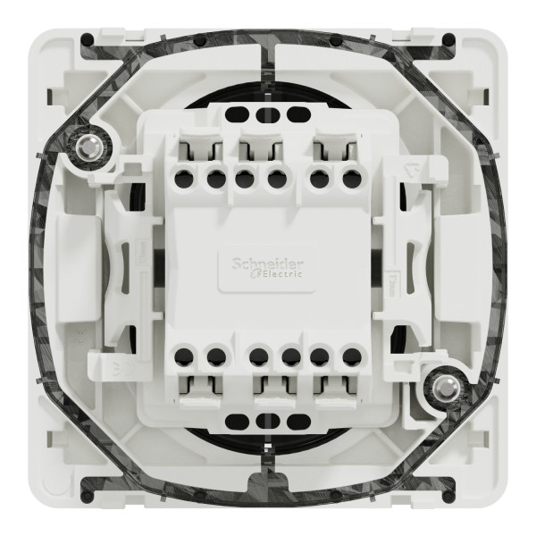 Двоклавішний перемикач IP55 Mureva Styl, сх.6+6, поверх. монтаж, білий (MUR39022)