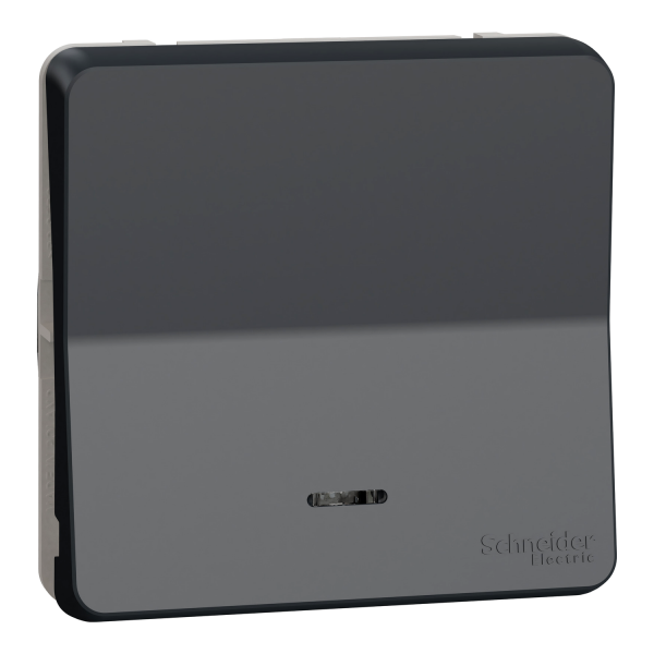Механізм перемикача IP55 з підсвіткою Mureva Styl, чорний (MUR35025)