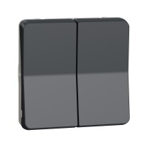 Механізм кнопкового вимикача для жалюзі IP55 Mureva Styl, чорний (MUR35042)
