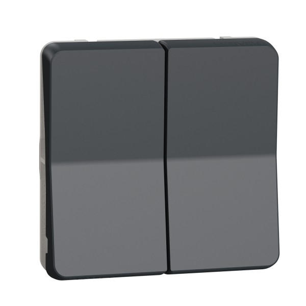 Механізм кнопкового вимикача для жалюзі IP55 Mureva Styl, чорний (MUR35042)