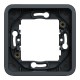 Рамка одноместная горизонтальная IP55 Mureva Styl, черная (MUR34107)