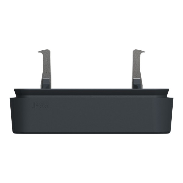 Рамка одноместная горизонтальная с зажимами IP55 Mureva Styl, черная (MUR34108)