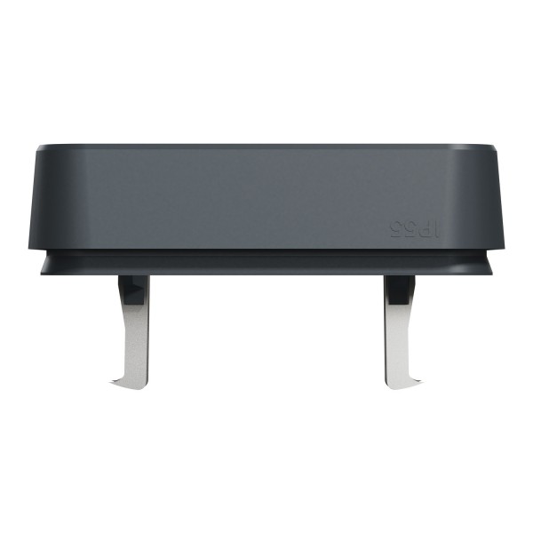 Рамка одноместная горизонтальная с зажимами IP55 Mureva Styl, черная (MUR34108)