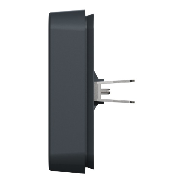 Рамка одноместная горизонтальная с зажимами IP55 Mureva Styl, черная (MUR34108)