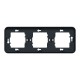 Рамка трехместная горизонтальная IP55 Mureva Styl, черная (MUR34109)