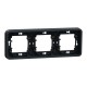 Рамка трехместная горизонтальная IP55 Mureva Styl, черная (MUR34109)
