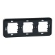 Рамка трехместная горизонтальная IP55 Mureva Styl, черная (MUR34109)