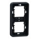 Рамка двомісна вертикальна IP55 Mureva Styl, чорна (MUR34151)
