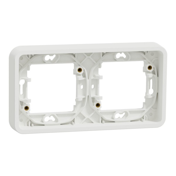 Рамка двомісна IP55 Mureva Styl, горизонтальна, біла (MUR39101)
