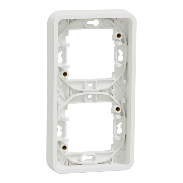 Рамка двомісна IP55 Mureva Styl, вертикальна, біла (MUR39151)