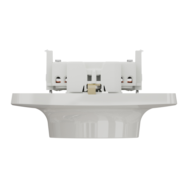 Розетка Unica New двойная с ж/к, со шторками винтовыми зажимами, белый (NU206718)