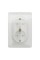 Розетка Unica New двойная с ж/к, со шторками винтовыми зажимами, белый (NU206718)