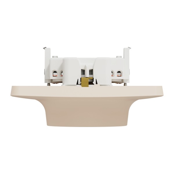 Розетка двойная с заземлением и шторками, винтовые зажимы, бежевая Unica New (NU206744)