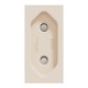 Розетка New Unica, механизм, 2P, 10A, European, за шторками, IP3x, бежевый (NU303144)