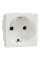 Розетка с ж/к со шторками 16А винтовые зажим белый (NU303618)