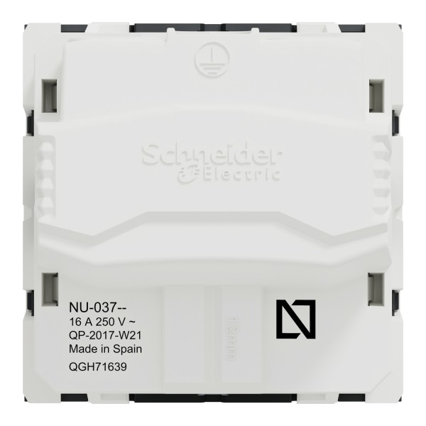 Розетка с ж/к со шторками 16А винтовые зажимным антр (NU303754)