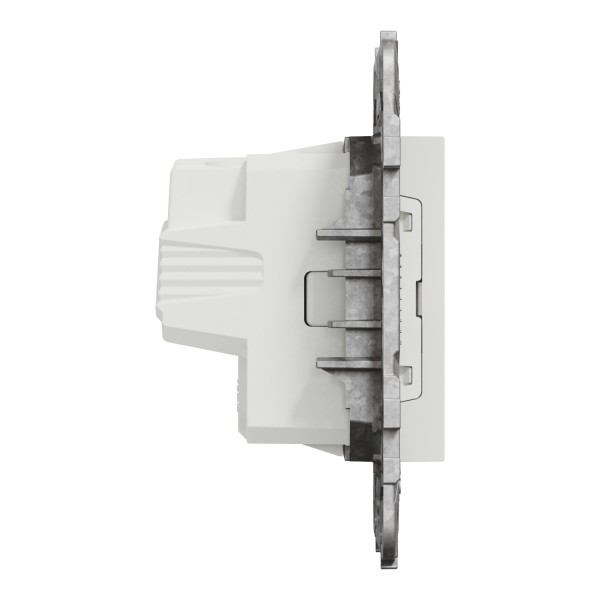 Розетка с ж/к без шторками 16А винтовые зажим белый (NU503618)