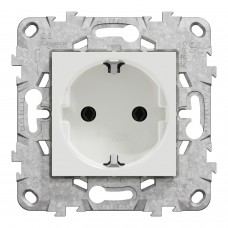 Розетка с ж/к без шторками 16А винтовые зажим белый (NU503618)