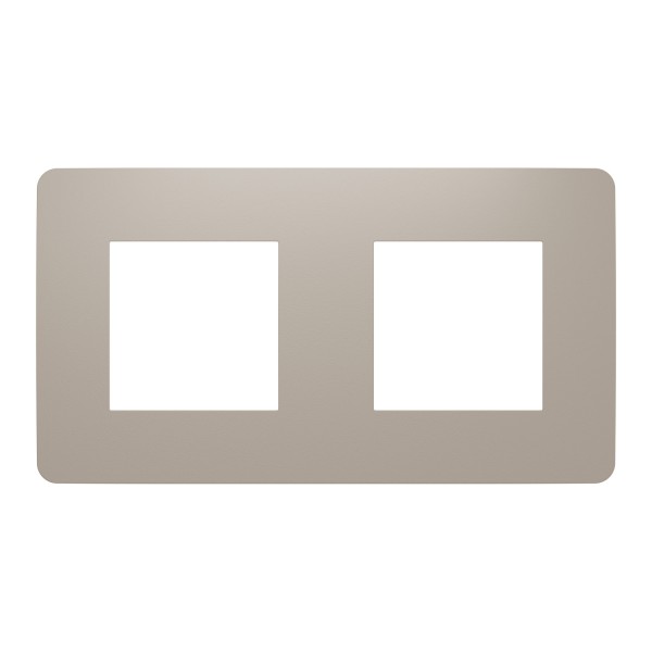 Рамка 2-постовая Unica New, Песочный/белый (NU280426)