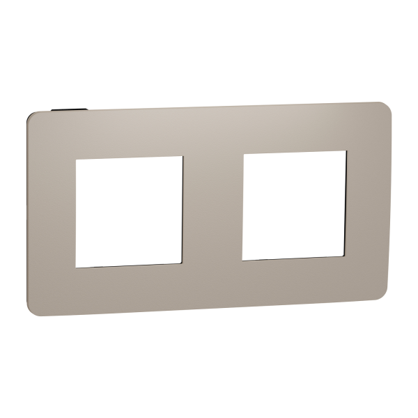 Рамка 2-постовая Unica New, Песочный/антрацит (NU280428)