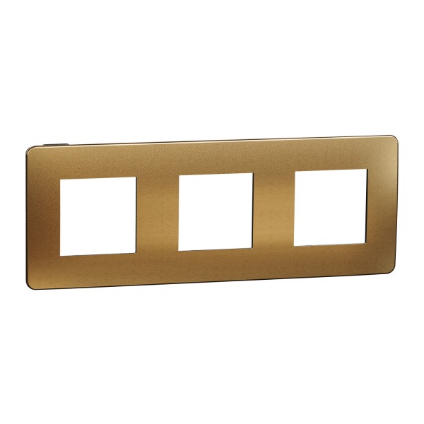 Рамка Unica Studio Metal, 3 поста, медь (NU280658M)