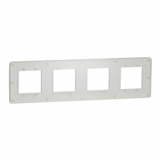 3-постовая рамка Матовый хром/белый Unica New Studio Metal (NU280655M)