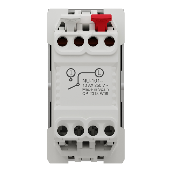 Выключатель 1-клавишная схема 1, 10А 1 алюминий модуль (NU310130)