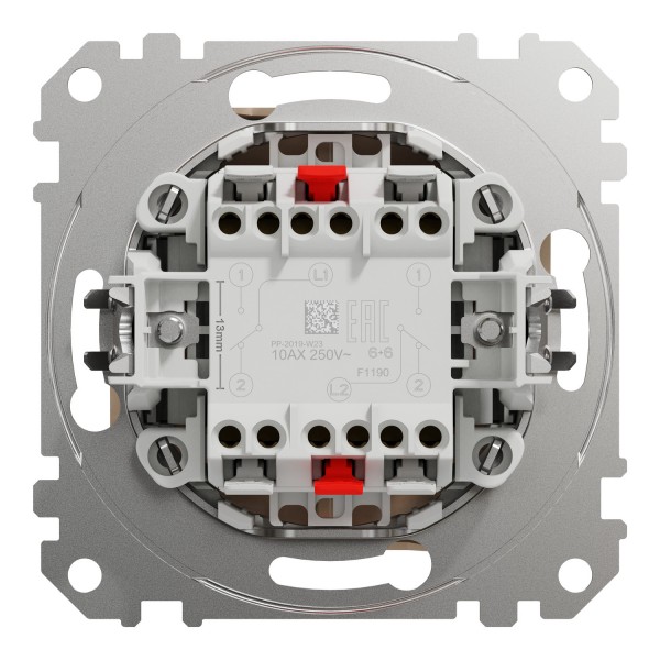 Двухклавишный переключатель Бежевый Sedna Design (SDD112108)