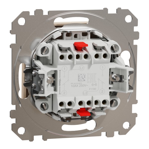 Двухклавишный переключатель Бежевый Sedna Design (SDD112108)