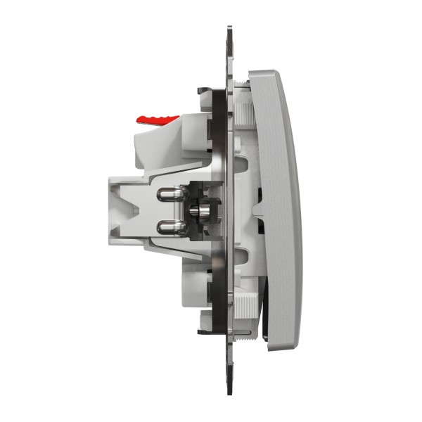 Одноклавішний вимикач Алюміній Sedna Design (SDD113101)