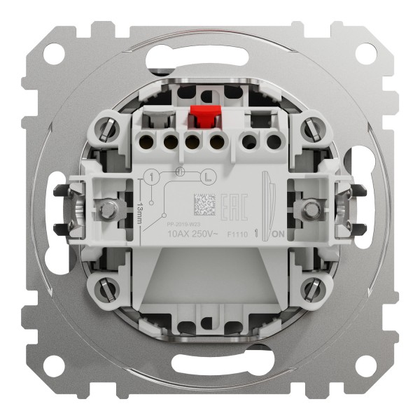 Одноклавішний вимикач Алюміній Sedna Design (SDD113101)