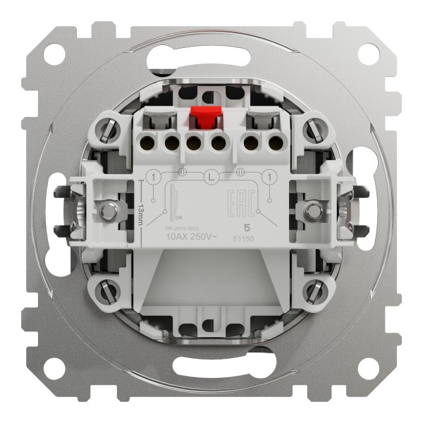 Двухклавишный выключатель Алюминий Sedna Design (SDD113105)