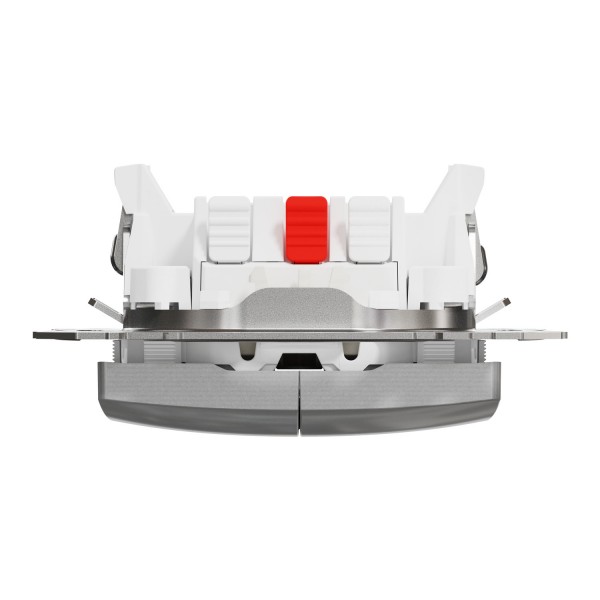 Двухклавишный выключатель с подсветкой Алюминий Sedna Design (SDD113105L)