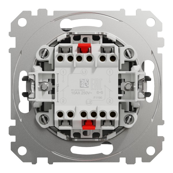 Двухклавишный переключатель Алюминий Sedna Design (SDD113108)